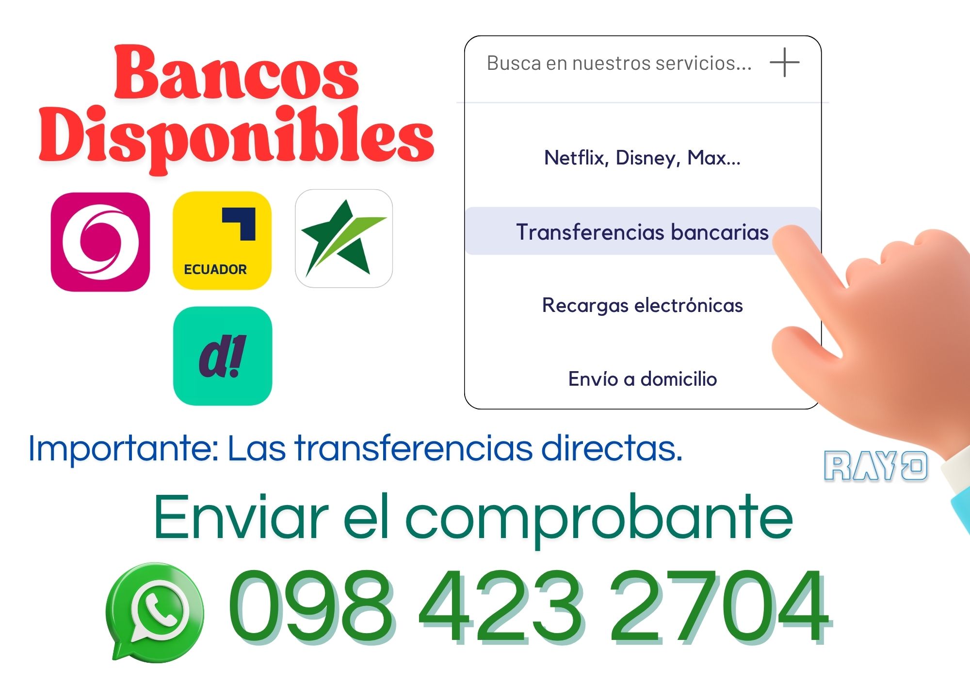 RAYO transferencias mas detalle